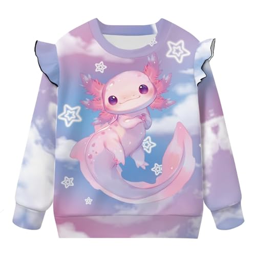 Long Sleeve Shirts for Toddler Girls Comfy Ruffle Sweatshirts for Girls Cute Fall Outfits 1-8 Years4