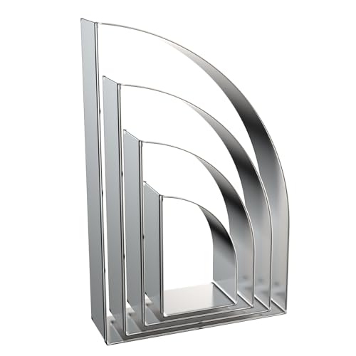 QAAQS - Half Arch Cookie Cutter Set - 5 inch, 4 inch, 3 inch, 2 inch - 4 Piece Half/Semi Arched Door Cookie Cutters Shapes Molds - Stainless Steel