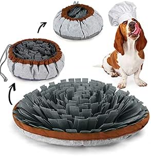 TOTARK Snuffle Mat for Dogs Interactive Feeding Mat, Dog Interactive Puzzle Toys for Boredom Encourages Natural Foraging Skills, Dog Treat Dispenser Dog Snuffle Toy for Large, Medium, Small Dogs