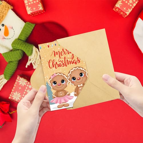 ceiba tree Pacote com 24 cartões de Natal com envelopes Kraft cartões comemorativos de feliz Natal c