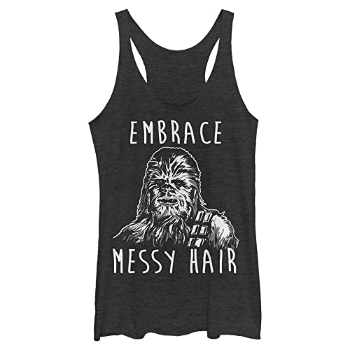 Camiseta Star Wars Embrace para mujer top jaspeado negro XXL ideal para verano