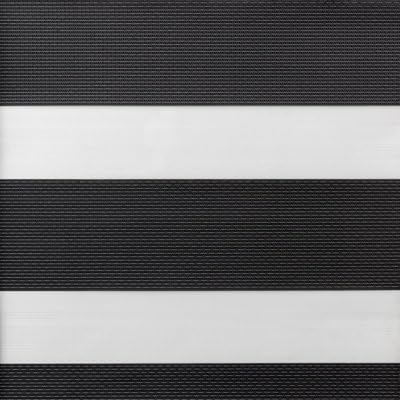 GoodHome Store Enrouleur Jour/Nuit sans perçage Keston Noir 55 x 180 cm