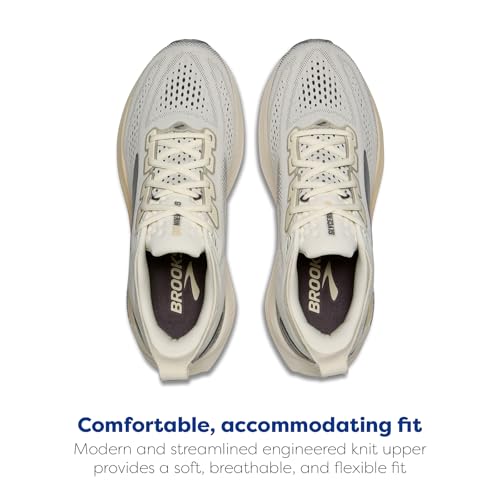 Brooks Men’s Glycerin 23 Neutral Running Shoe - Coconut/Bleached Sand/Grey - 7 Medium by Brooks - Used condition - Image 4