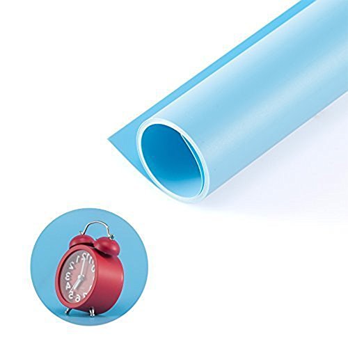 Meking 16x26 Inch Photography Studio Backdrop Matte PVC Waterproof Background for Photo Props - Blue