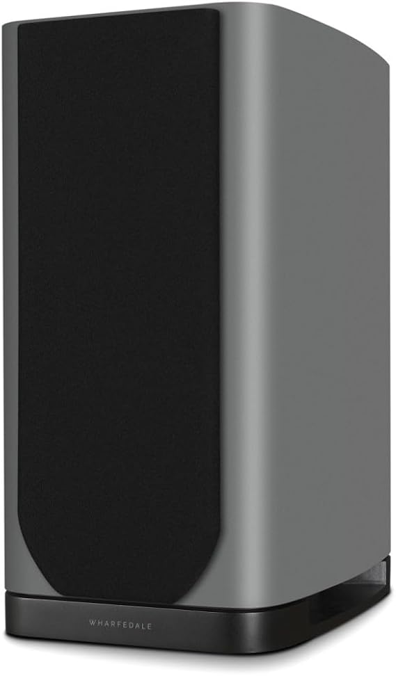 Wharfedale EVO 5.2 Standmount Speakers (Pair) – 6.5″ Kevlar Woofer, Soft Dome Midrange, AMT Tweeter, 3-Way Bass Reflex (Lunar Grey)