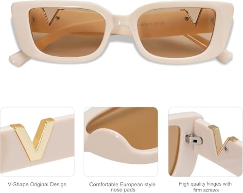 Image of IFLASH Rectangle Sunglasses for Women 90s Retro Trendy Y2K Classical Vintage Square Shades