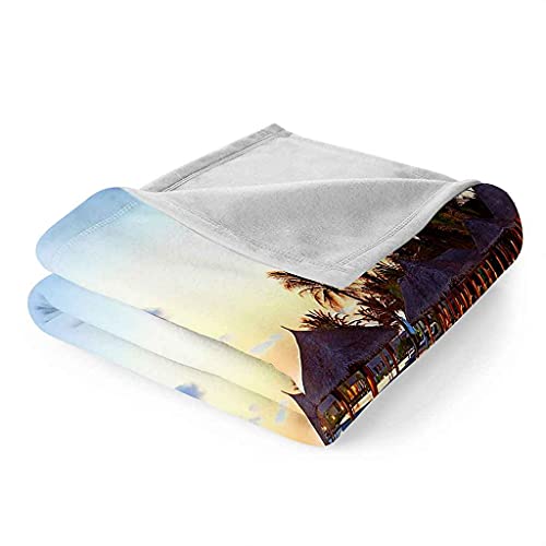 Couverture Polaire Flanelle 130x150 cm - Imprimé Mer Tropicale 3D - 7