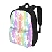ZTPOWQA Mochila para adultos con estampado de unicornios en rayas coloridas Imagen de ZTPOWQA Mochila para adultos con estampado de unicornios en rayas coloridas