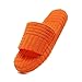 Jakcuz Womens House Slippers Fashion Comfort Indoor Slides Slip-on Bedroom Home Shoes Solid Orange Size 9.5