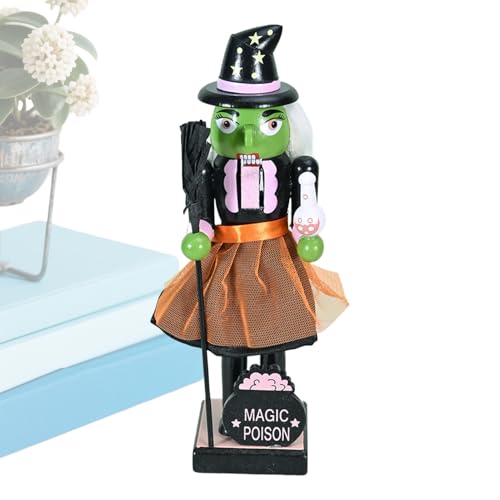 Iouyjiu Schiaccianoci di Halloween a forma di scheletro, decorazione natalizia con, schiaccianoi, statuetta di Halloween, per la casa, come mensola per caminetto, mensola per caminetto