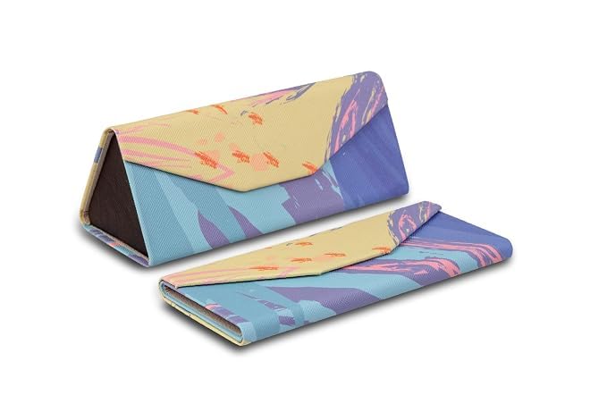 Image of Eyeglass Case Hard Shell, Portable Sunglass Case, fashionable PU Leather Eyeglass Case, Lightweight