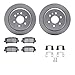 Dynamic Friction Company Rear Geospec Brake Rotors with 5000 Advanced Brake Pads includes Hardware 4512-48145