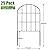 KIMAZO 25 Pack Decorative Garden Fence Panels – Metal Arched Fencing Dog Fence No-Dig Animal Barrier Fence Rustproof Garden Edging for Yard, Patio, Dog Run, Outdoor Decor Landscape & Flower Bed