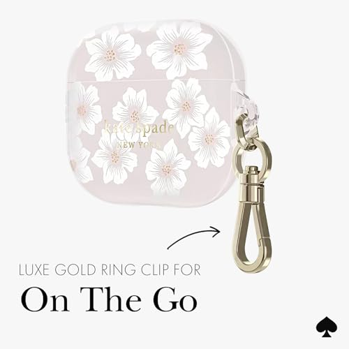 kate spade new york AirPods Protective Case with Keychain Ring - Hollyhock Cream, Compatible with AirPods 3rd Generation by kate spade new york - Image 6