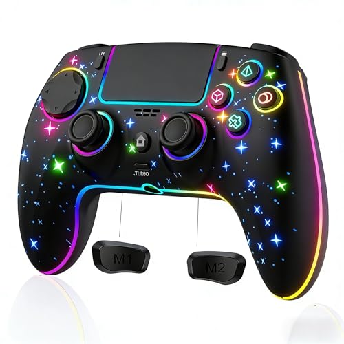 �X�C�b�` �R���g���[���[ �Q�[���p�b�h �y2026�N�V�o��z �R���g���[���[ 25���ԘA���g�p 1500mAh��e�� �w�ʃ{�^���t�� �}�N���@�\ �A�ˋ@�\ Bluetooth �����ڑ� 7�FRGB���C�g �W���C���Z���T�[���� Switch/PS4/PS3/