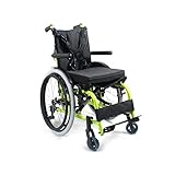 Silla de ruedas Pediatric Wheelchair for Kids & Children 3 Level Adjustable Lightweight Manual Folding Wheelchair W/Safety Belt & Thick Seat Cushion for Disabled,75KG/165lbs Wheel Chair