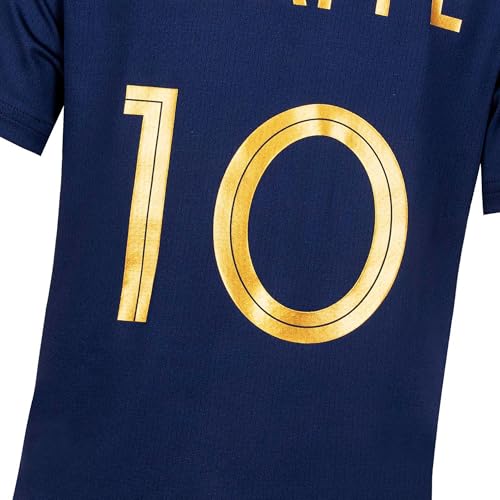 Bdondon Soccer Jerseys For Kids #10 M-Bappe France Youth Soccer Jersey For Boys & Girls Uniform Kids Football Shirt Gift Set thumb #4