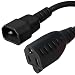 C14 to 5-15R Power Cord, 15A, 125V, 14/3 SJT, 1 Foot