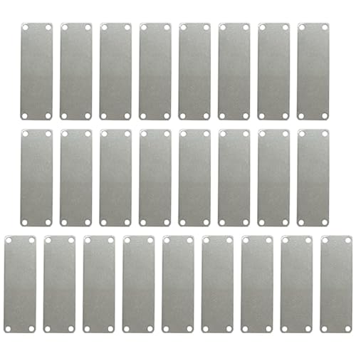 Plaques de Gravure en Acier Inoxydable Finition Soignée Rectangle à 4 Trous