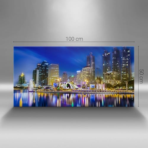 Tableaux 100x50cm colorés pour salon moderne Wallfluent