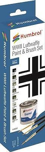 Humbrol AA9065 Enamel Paint and Brush Luftwaffe WWII Colours - Arts and crafts, Model painting