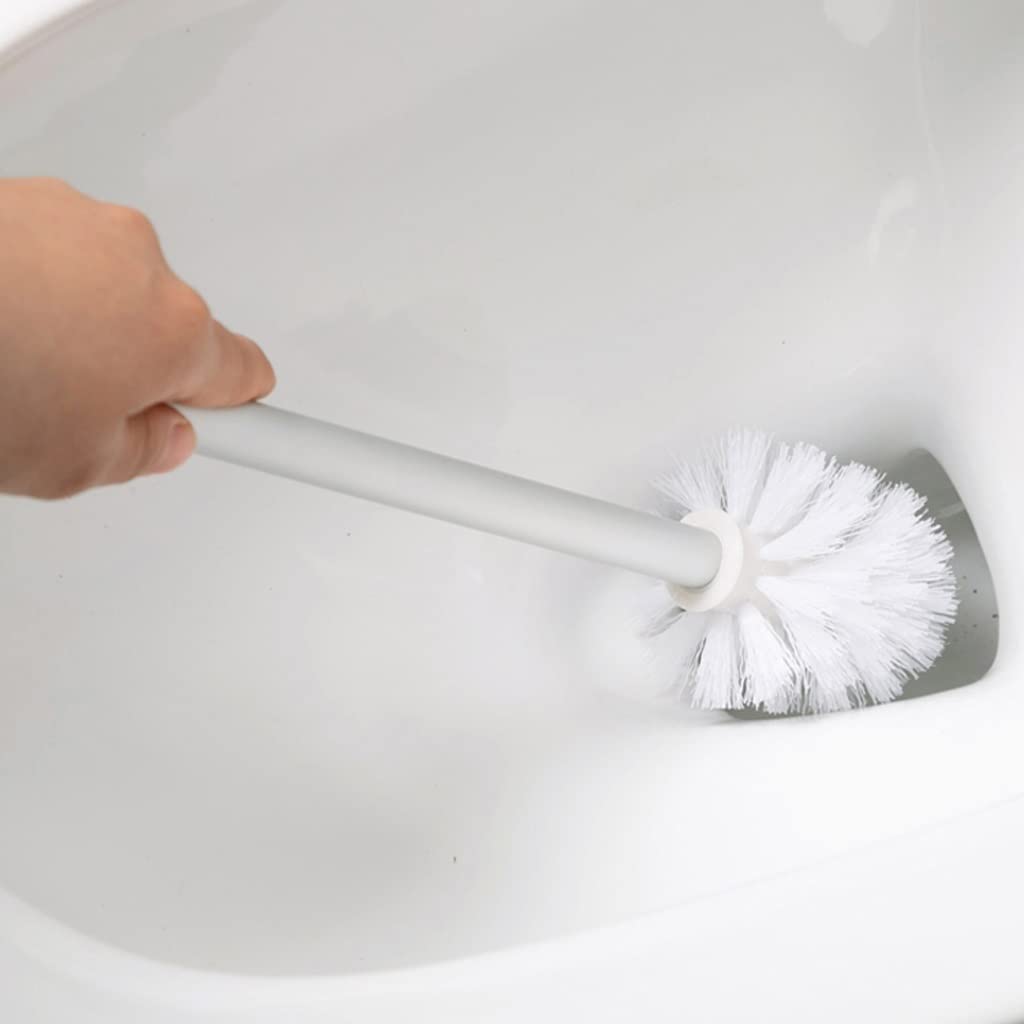 Escobilla Baño/Escobilla y Portaescobillas de Baño Escobillero for inodoro, cepillo de limpieza for inodoro montado en la pared for el hogar, 360 ° a extremos muertos, cepillos for inodoro, cepillo fo