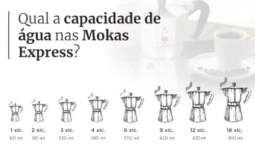 Cartela com 3 Borrachas 6 Xicaras Bialetti