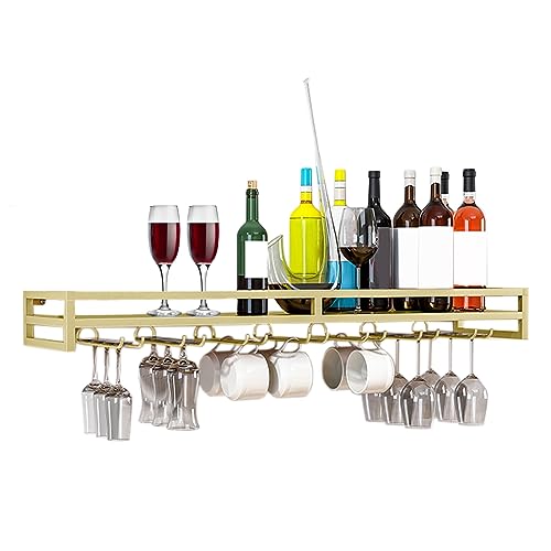 Porte-Verres à vin Facile à Installer en métal noir mat
