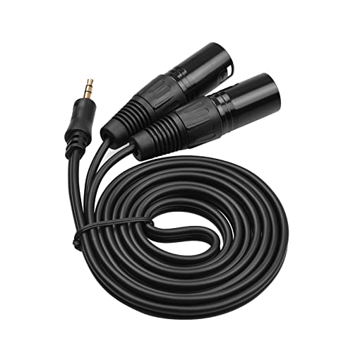 Cable adaptador Stereo Jack 1/8'' a Dual XLR 1.5 m miniatura 1