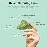 ROSELYNBOUTIQUE Gua Sha Facial Tools & Face Roller for Wrinkless Natural Skincare Tool Jade Roller Guasha Tool for Face Facial Massager (Green) - Image 3