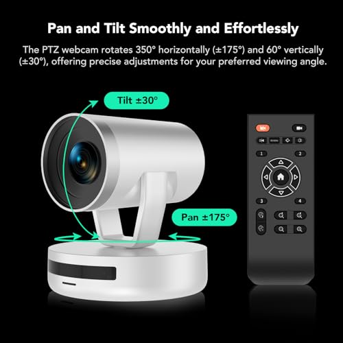 Caméra de visioconférence 1080P Nuroum V403 autofocus avec télécommande - 5