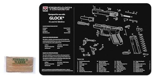 Nimrod's Wares TEKMAT Armorer Cleaning Bench Mat Compatible with Glock 42 43 11