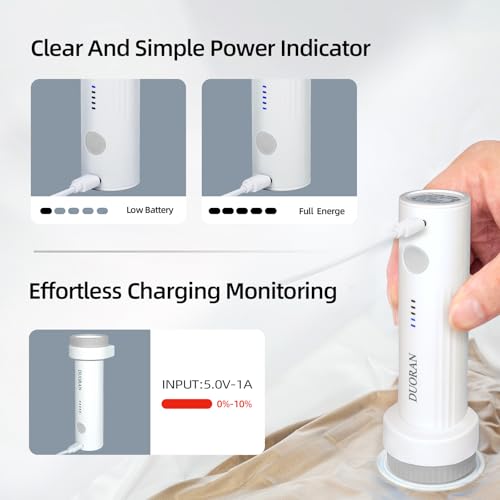 Image of Cordless Electric Vacuum Pump for Vacuum Storage Bags Travel Air Pump, Portable USB Rechargeable Seal & Compression Bag Pump for Clothes, Blankets & Bedding (Grey)