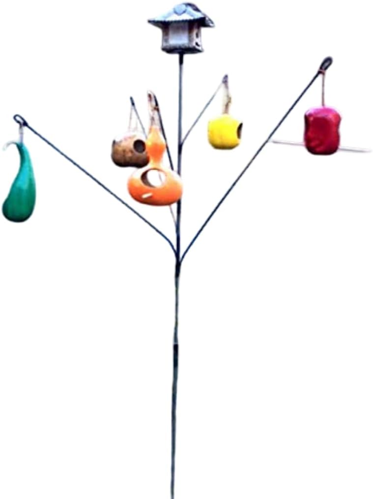 Backyard Garden Bird-Feeder Hanger Birdhouse (Bottle Tree Style) Made in USA Bird House Hangers