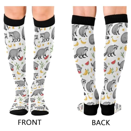 Image of Pigsaly Ceramic Mugs Coffee Cups Womens Knee High Socks Love Compression Socks Athletic Tube Sock Outdoor Sport Socks