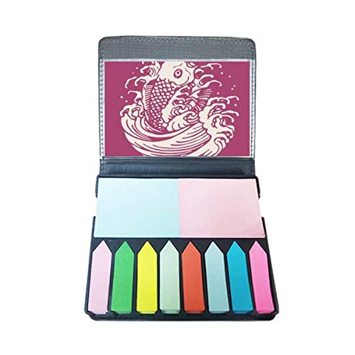 Autocollant note poisson rouge japonais et marqueur de page coloré pour papeterie
