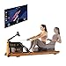 Produktbild MOBI Fitness Intelligentes Wasser rudergerät für heimgebrauch, ganzkörpertraining simulieren das bootserlebnis, holzrudermaschine lagern in aufrechte - LCD-Display