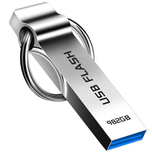 Memoria USB 982GB - vekimier USB 3.0 Waterproof Pendrive Gran Capacidad Portátil Memory Stick Disco Duro Externo Pen Drive para PC，Portátil, Televisión, Automóvil