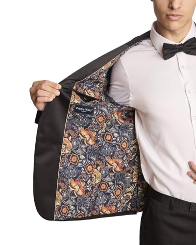 Paisley & Gray Mens Grosvenor Peak Slim Fit Tux Jacket, 36R Multi-Colored4