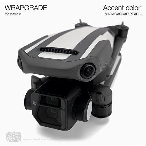 Image of WRAPGRADE Partial Skin Stickers for DJI Mavic 3 Pro Accent Color (Madagascar Pearl)
