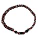 MapofBeauty 18" Sport Style Two Colors Fashion Three Braided Rope Tornado Necklace (Black/Dark Red)