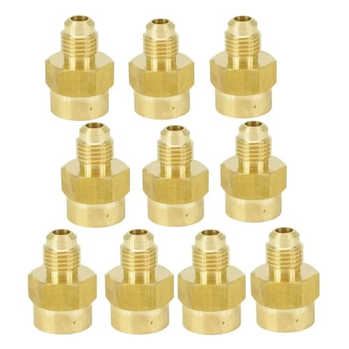 Rosca SAE 7/16"-20UNF conector latón tubo 1/4 NPT hembra 45 grados x10 2