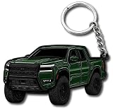 FOUR WHEEL BEAST Metal Keychain for Nissan Frontier Titan Accessories - for Nissan Titan Truck Key Chain Gift (Green)