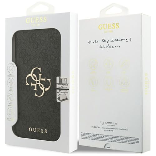 Coque iPhone 17 Pro Max Guess Noir Logo Métal protection chic - 7