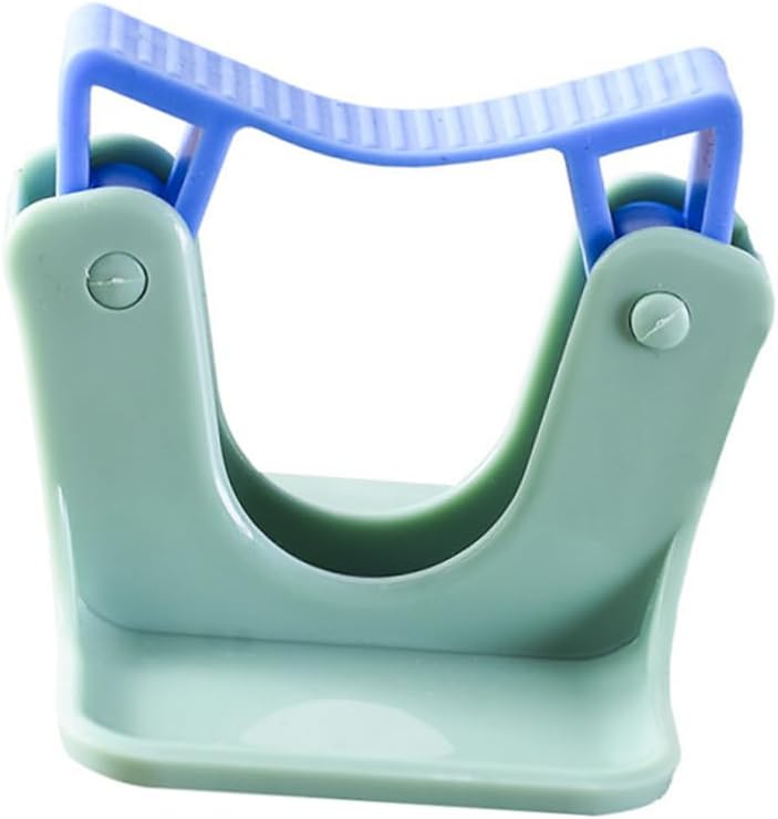 Ciieeo Wall Mounted Mop Broom Holder Clip Self Adhesive PP Green