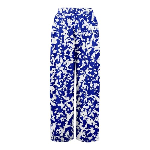 Summer Pants for Women 2025 Palazzo Pants Casual Wide Leg Culottes with Pockets High Waist Drawstring Beach Vacation Clothes4