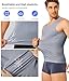TAILONG Compression Shirt Men Shapewear Slimming Body Shaper Vest Sleeveless Tank Top Workout Grey Undershirt