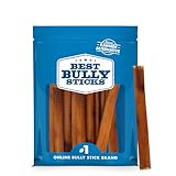 Best Bully Sticks 6 Inch Bully Sticks - 8 oz (Pack of 1) - Natural Grass-Fed, Grain and Rawhide Free, Great for Medium or Large Pets