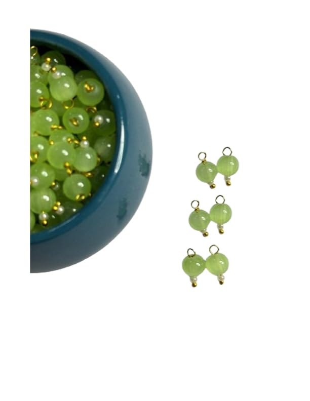 Beads & Crafts: Round Shape Glass Hanging Beads 6mm for Jewelry Making, Embroidery, Necklace, Earring, Bracelet, Dresses (Mint Green, 100) (B0BH5SHX98) Amazon Price History, Amazon Price Tracker