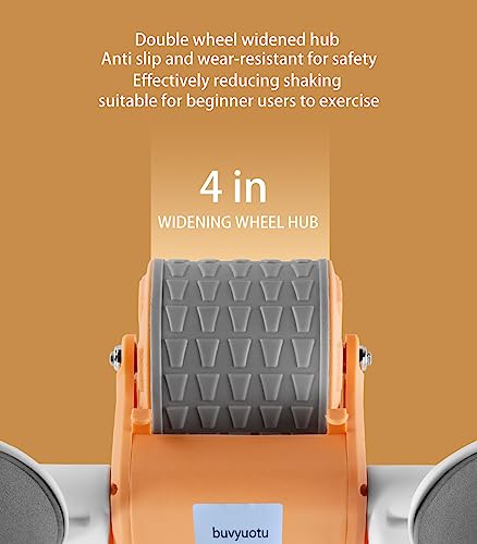 Image of New 2023 Ab Roller Wheel Exercise with Elbow Support, Automatic Rebound Abdominal Wheel, Double Wheel Ab Roller Equipment for Core Workout, Plank Abs Roller Workout for Home Gym Fitness
